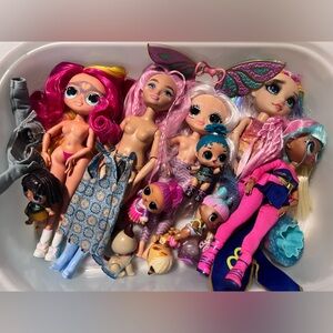 LOL OMG Rainbow High Barbie Malibu Friends Dolls Lot